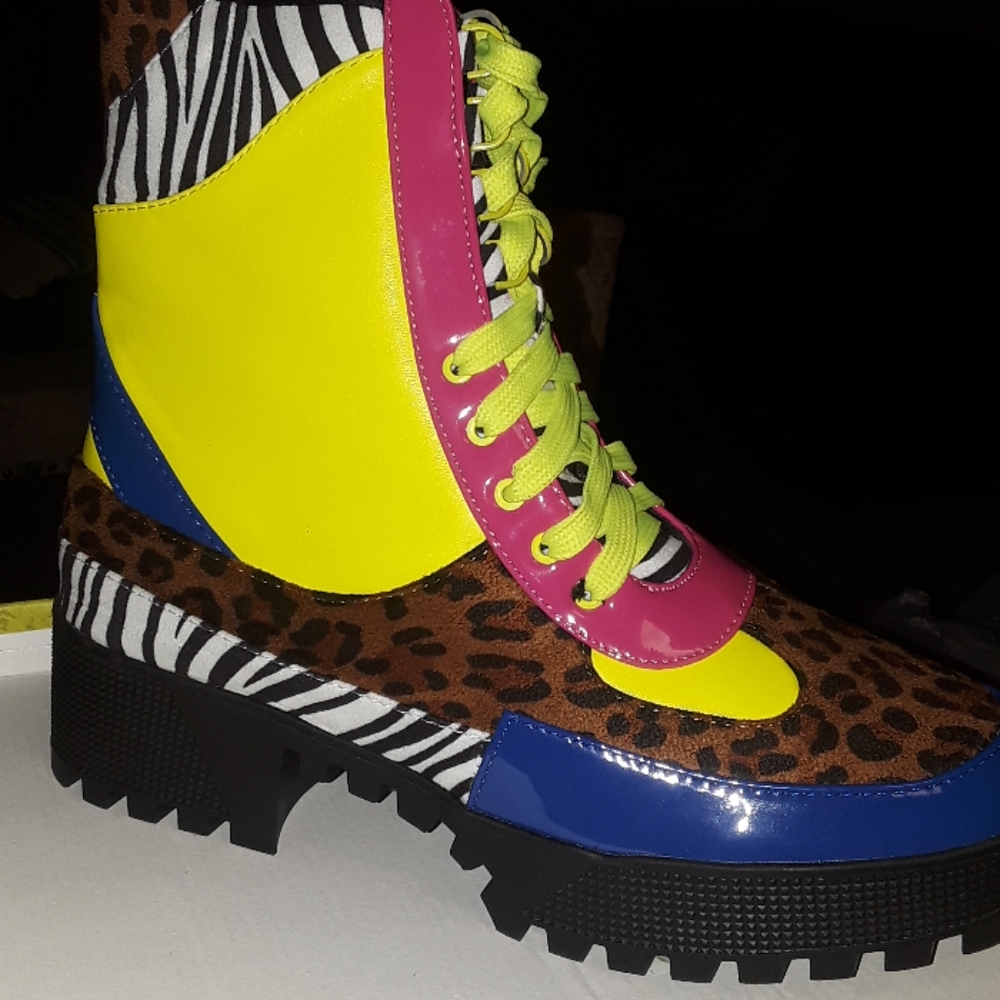 Commander Multi colored Combat boots!
